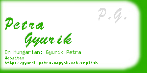 petra gyurik business card